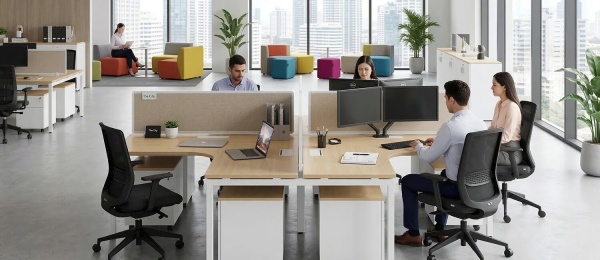 Floor Plan Optimization: The Power of 4-Person Workstation Clusters